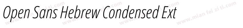 Open Sans Hebrew Condensed Extra Bo字体转换